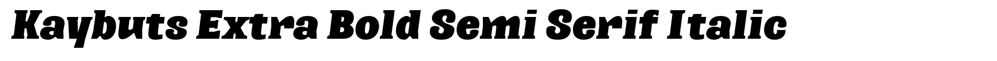 Kaybuts Extra Bold Semi Serif Italic image